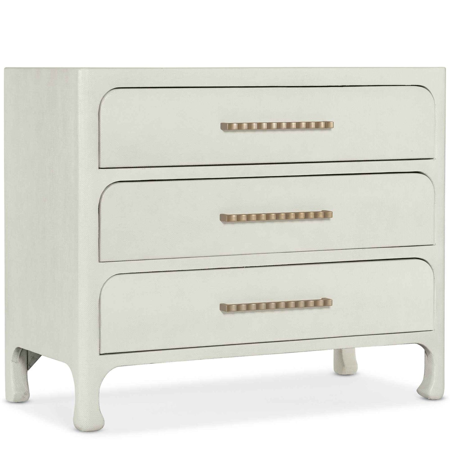 CRUISER LACQUERED GRASSCLOTH CHEST: WHITE