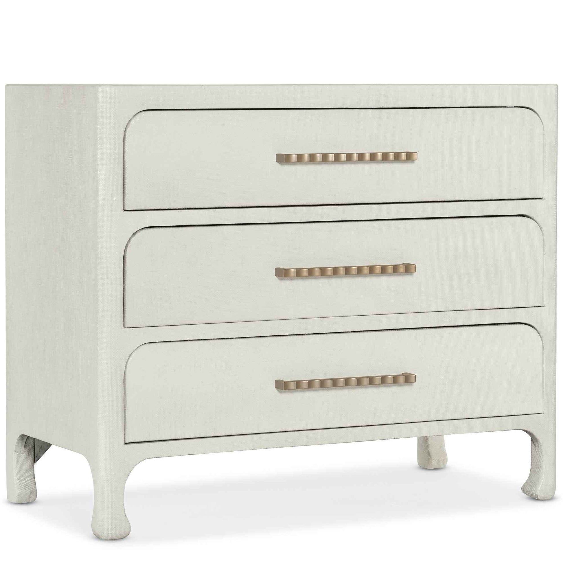 CRUISER LACQUERED GRASSCLOTH CHEST: WHITE