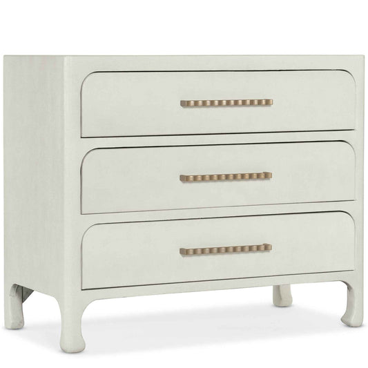CRUISER LACQUERED GRASSCLOTH CHEST: WHITE