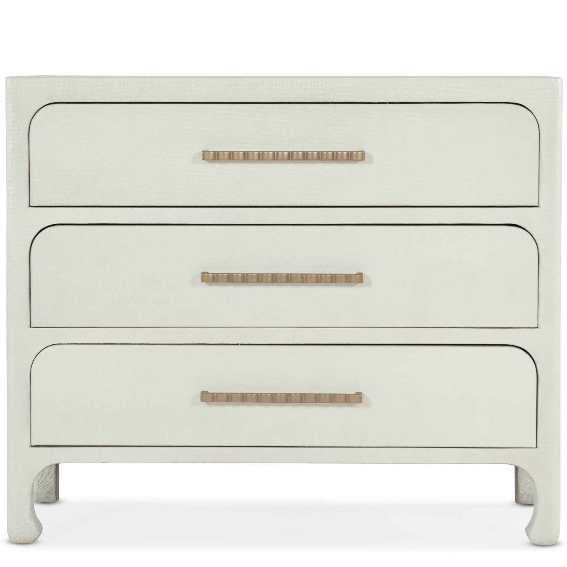 CRUISER LACQUERED GRASSCLOTH CHEST: WHITE