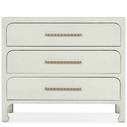 CRUISER LACQUERED GRASSCLOTH CHEST: WHITE