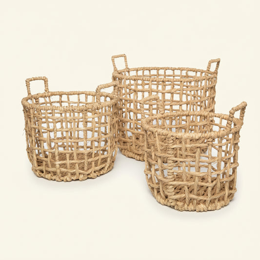 CUA DAI BASKETS | NATURAL SEAGRASS | SET OF 3