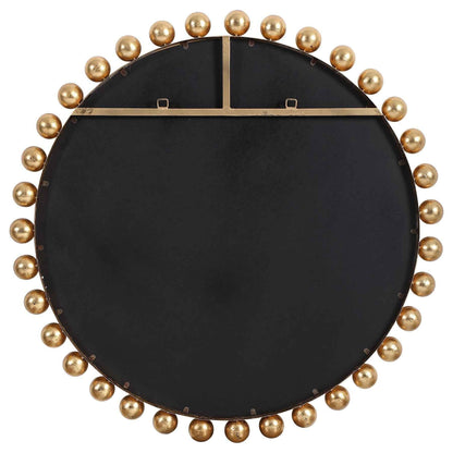 CYRA 44" ROUND MIRROR: GOLD LEAF