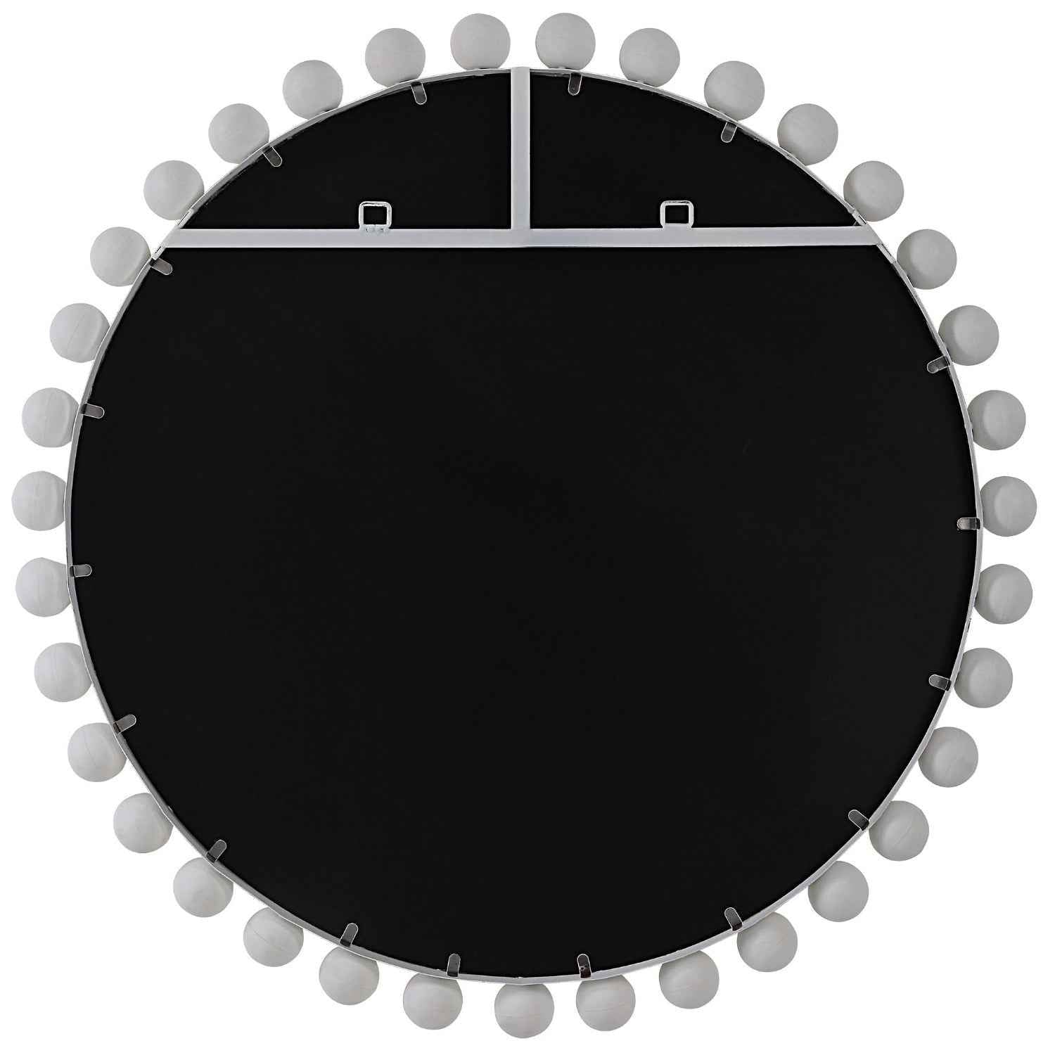 CYRA 44" ROUND MIRROR: WHITE