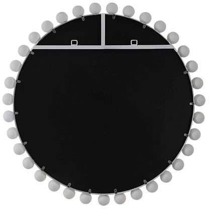 CYRA 44" ROUND MIRROR: WHITE