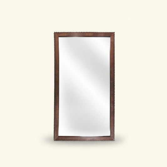 Kadek Carved Teak Floor Mirror XL