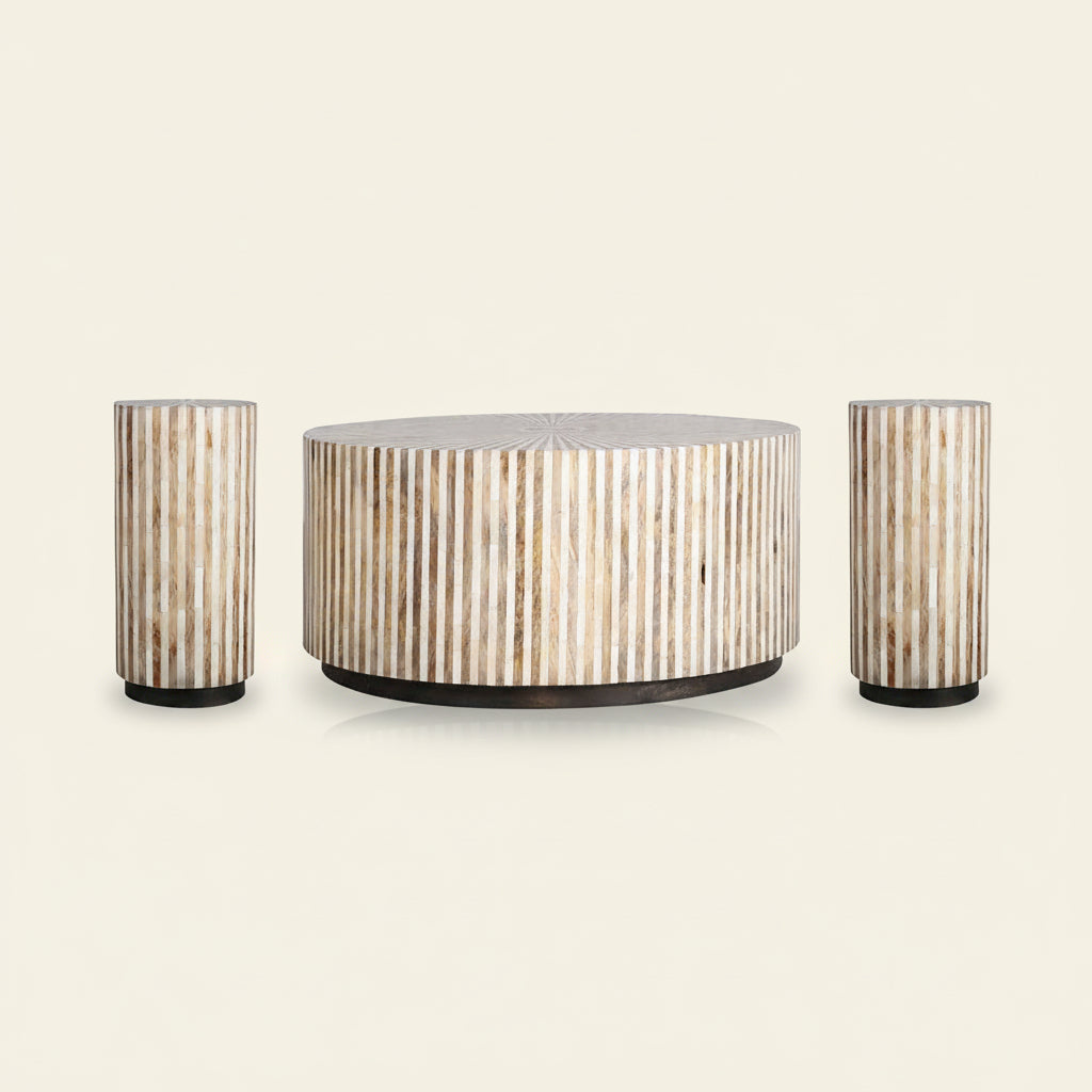 Crossings - Downtown Cocktail Table With 2 Chairside Tables - Amber