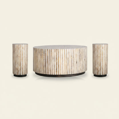 Crossings - Downtown Cocktail Table With 2 Chairside Tables - Amber