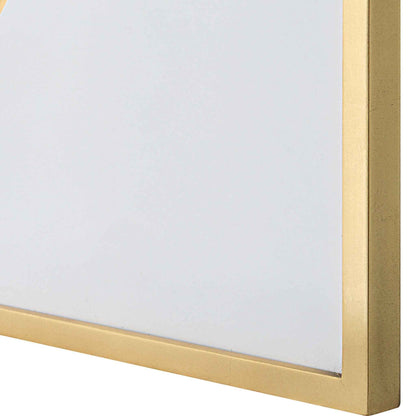 DANBURY OVER-SIZED WHITE + GOLD MIRROR