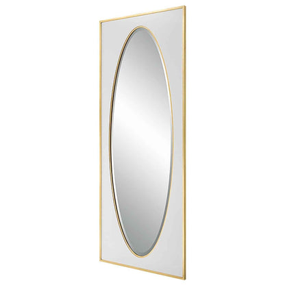 DANBURY OVER-SIZED WHITE + GOLD MIRROR