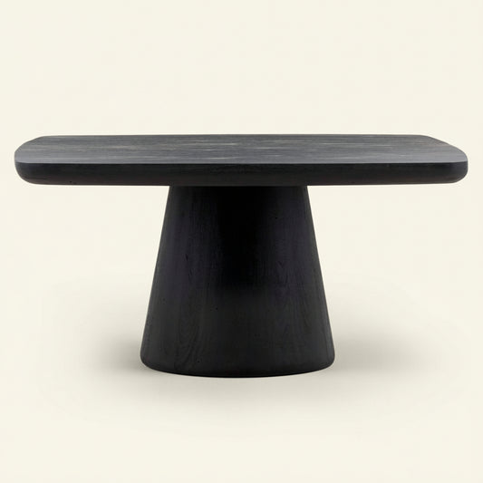 DARIN 60"SQ DINING TABLE: BLACK