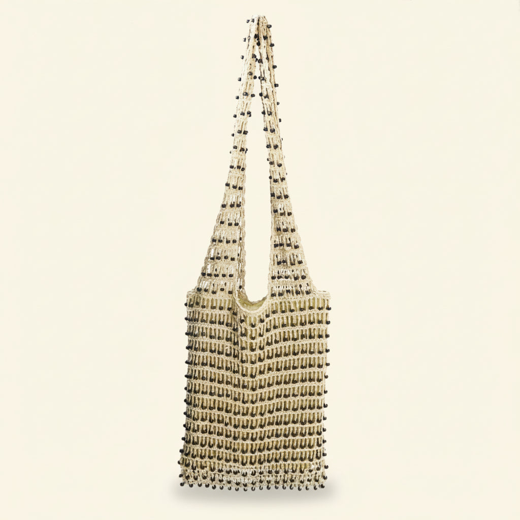 DAY IN DAY OUT SHOULDER BAG | FAIR TRADE | BLACK + CREAM