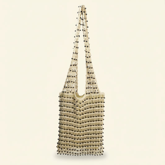 DAY IN DAY OUT SHOULDER BAG | FAIR TRADE | BLACK + CREAM