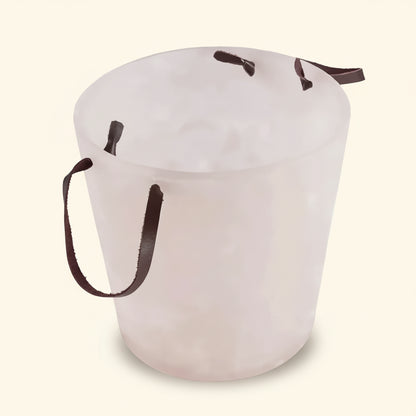 RESIN ICE BUCKET | PINK WHITE & LEATHER STRAPS