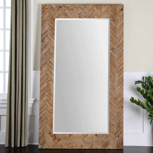 DEMETRIA OVERSIZED WOODEN MIRROR