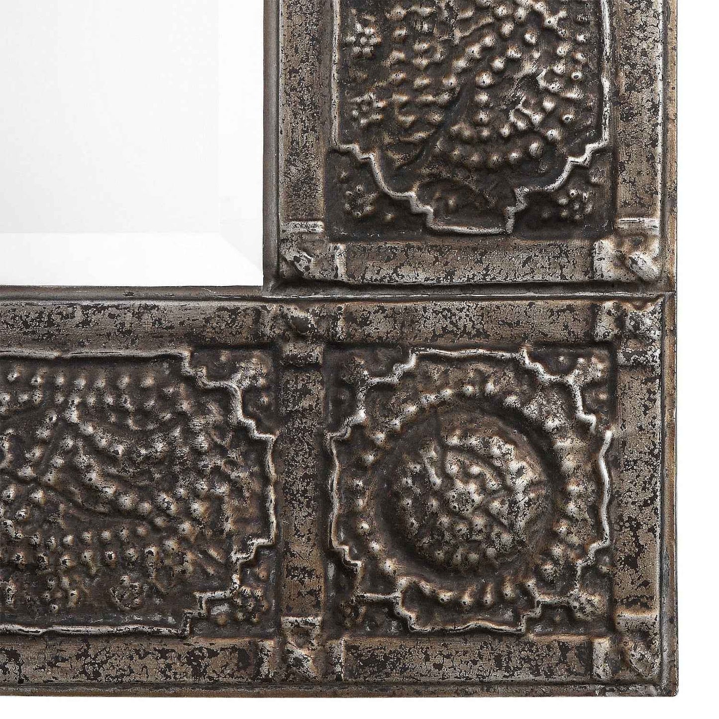 DHALA EMBOSSED ANTIQUE METAL MIRROR