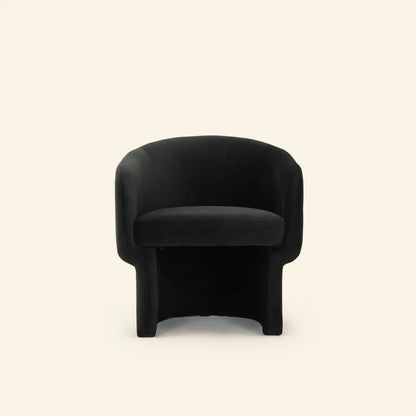 DITA BLACK VELVET BARREL CHAIR