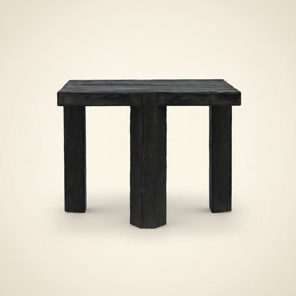 DOVE TAIL SIDE TABLE / RUSTIC BLACK ELM