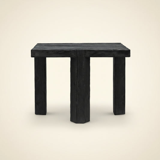 DOVE TAIL SIDE TABLE / RUSTIC BLACK ELM