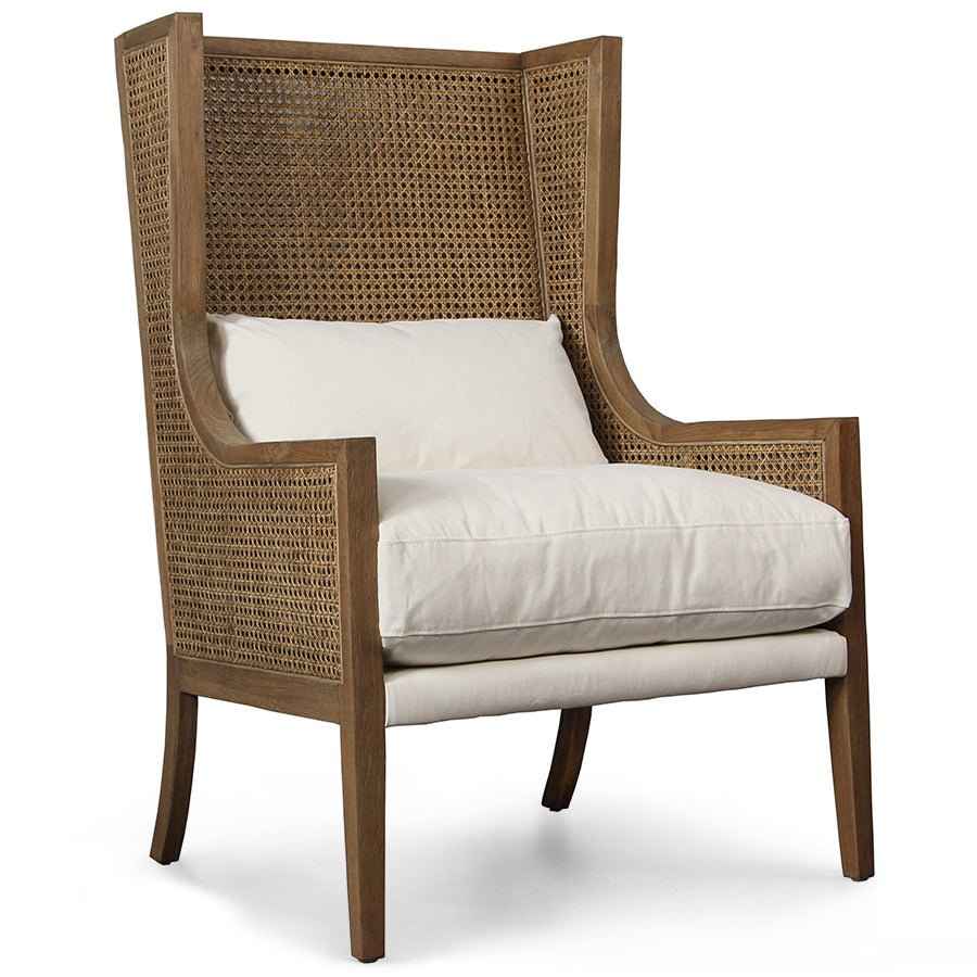 DOWNING CANE WING-BACK ARM CHAIR