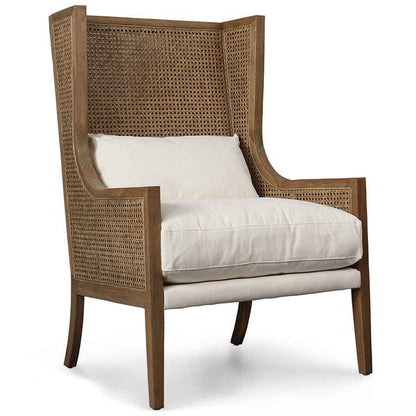 DOWNING CANE WING-BACK ARM CHAIR