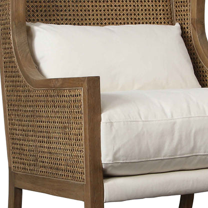 DOWNING CANE WING-BACK ARM CHAIR