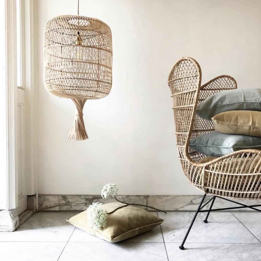 DUMPLING LAMP SHADE | FLOOR OR PENDANT | NATURAL