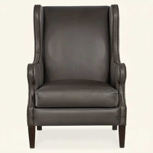DUTTON LEATHER CLUB CHAIR w/ FAUX CROC