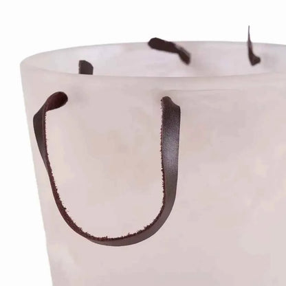 RESIN ICE BUCKET | PINK WHITE & LEATHER STRAPS