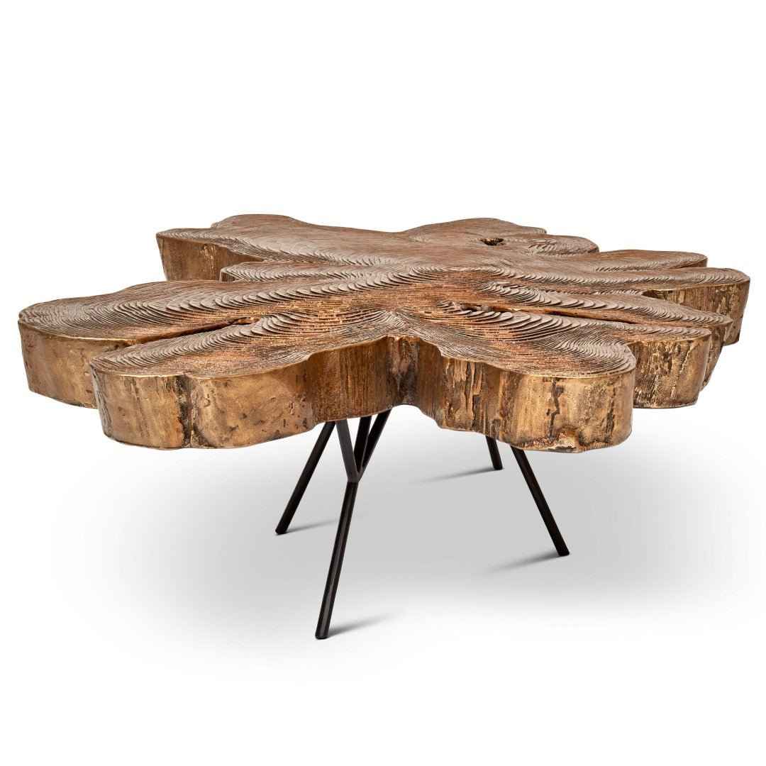 EASTON BRASS FREE FORM ALUMINUM COFFEE TABLE