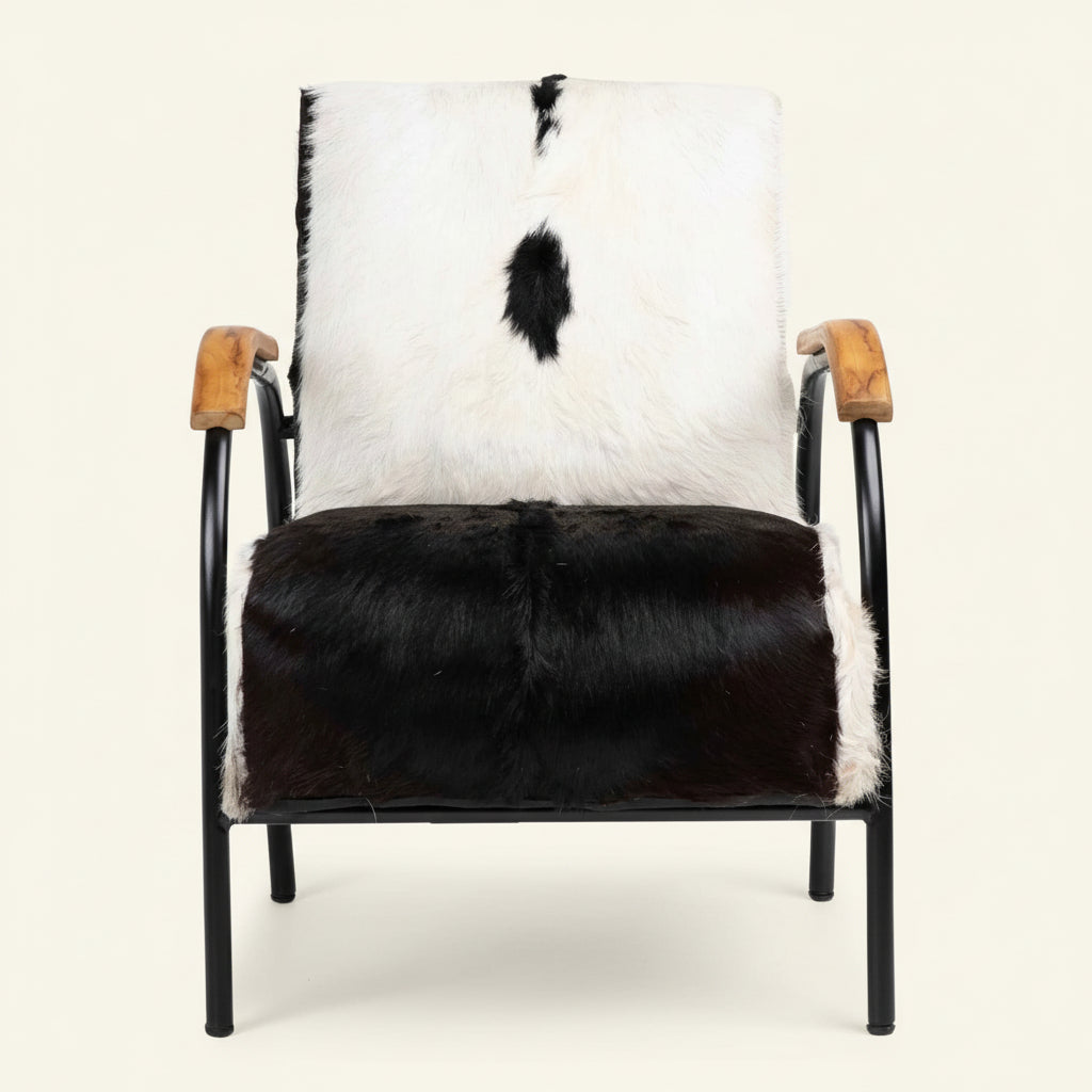 EBONY HAIR ON HIDE ARM CHAIR