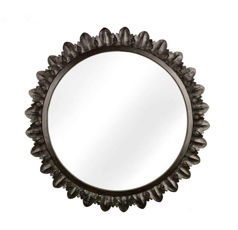 Carved Round Temple Mirror - Variation II
