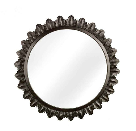 Carved Round Temple Mirror - Variation II