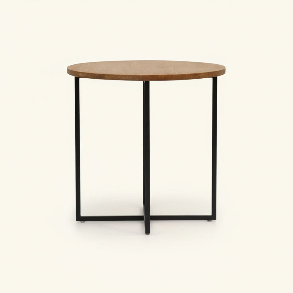 ELLIS SIDE TABLE / OAK - BLACK FRAME