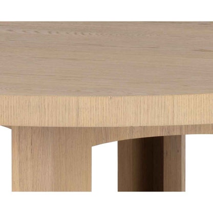 ELMA 60"RD NATURAL OAK DINING TABLE