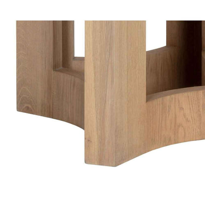 ELMA 60"RD NATURAL OAK DINING TABLE