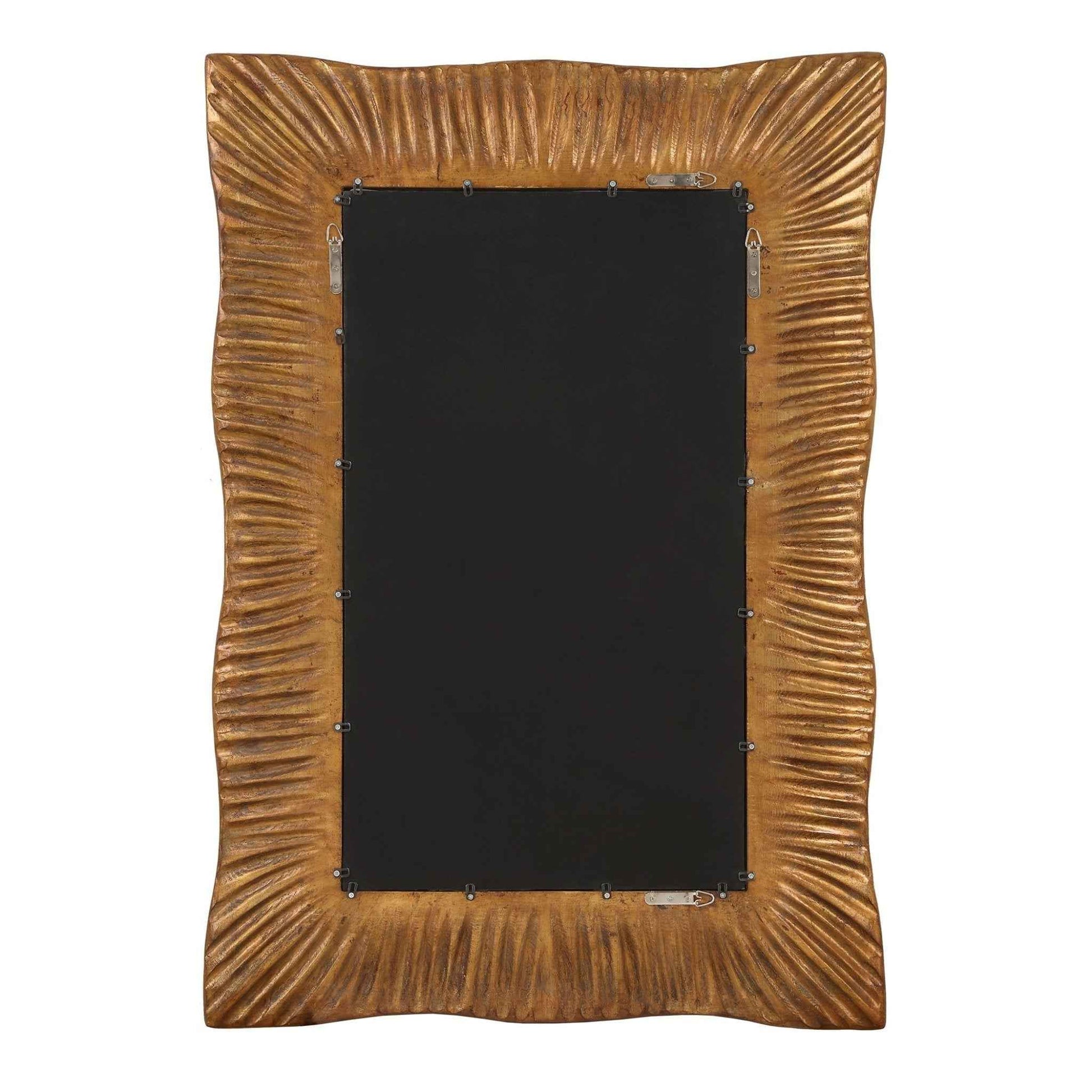 EMERSON SCALLOPED ANTIQUE GOLD MIRROR