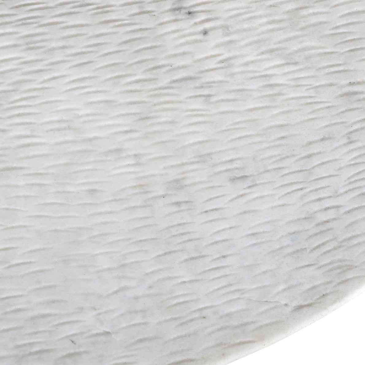 ETCHED ROUND WHITE MARBLE COFFEE TABLE