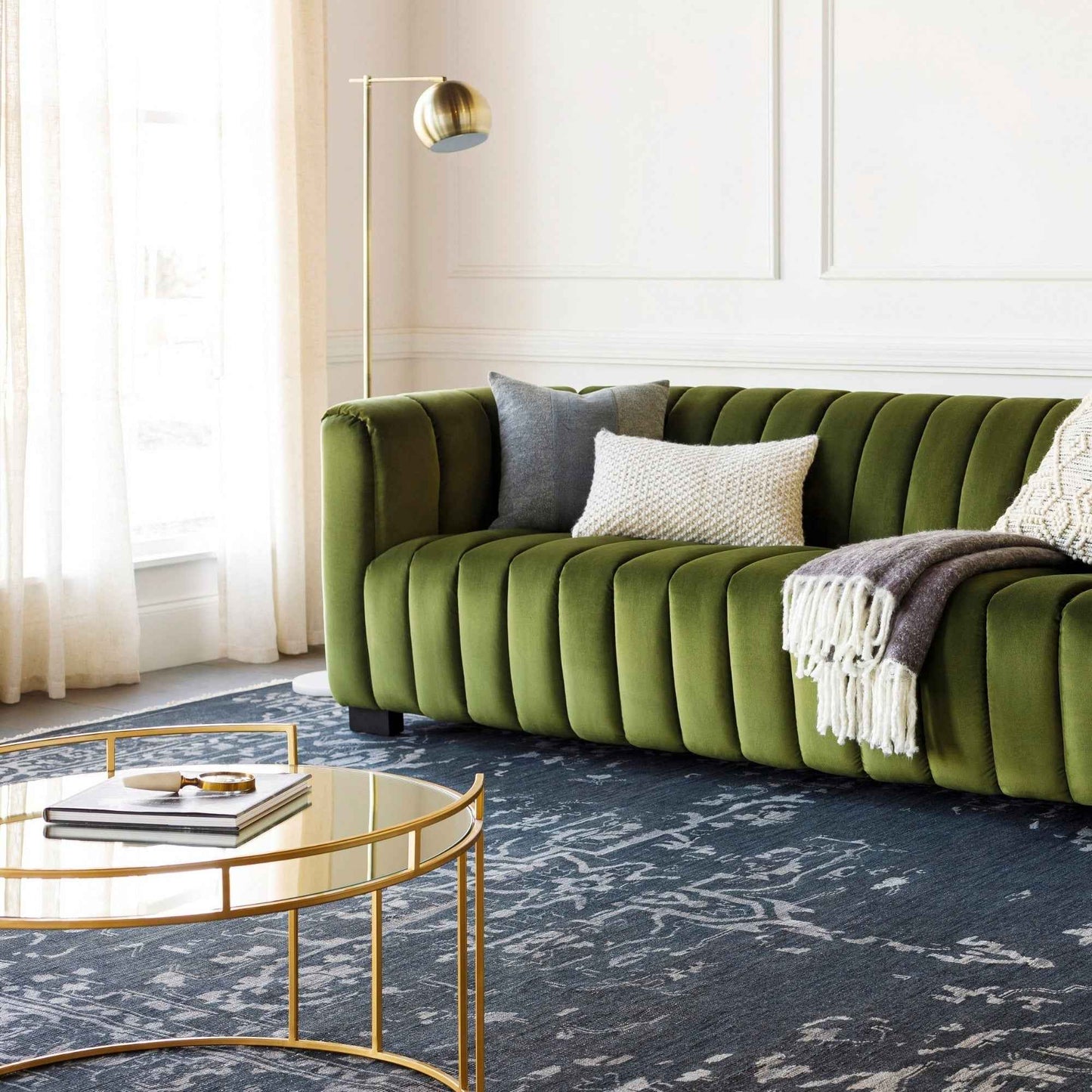 ETHAN FLOOR LAMP: BRASS