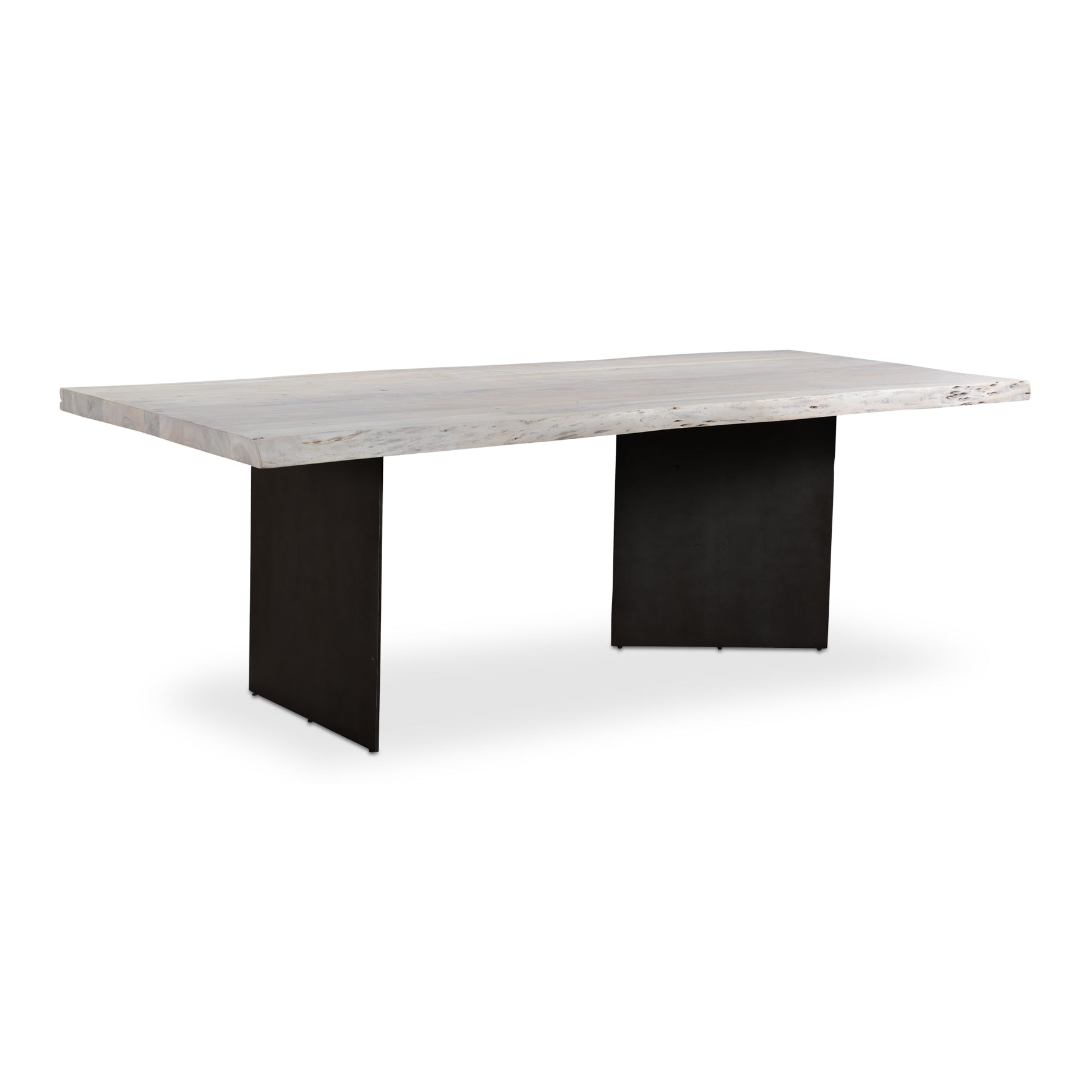 EVANS WHITEWASH LIVE - EDGE DINING TABLE