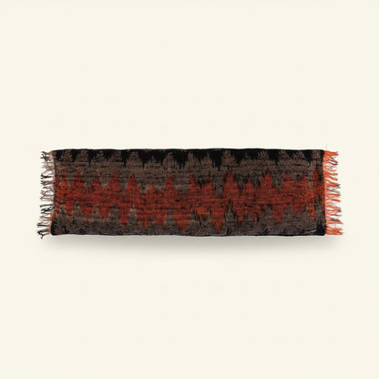 FAIR TRADE CUSHION COVER LONG | ORANGE+BLACK