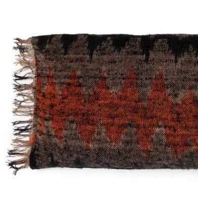 FAIR TRADE CUSHION COVER LONG | ORANGE+BLACK