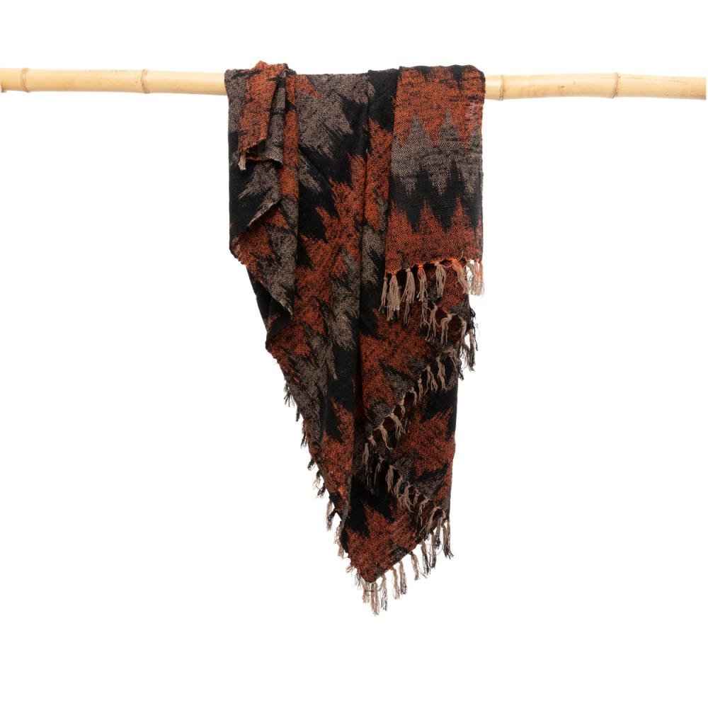 FAIR TRADE PLAID | ORANGE+BLACK
