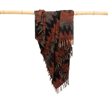 FAIR TRADE PLAID | ORANGE+BLACK
