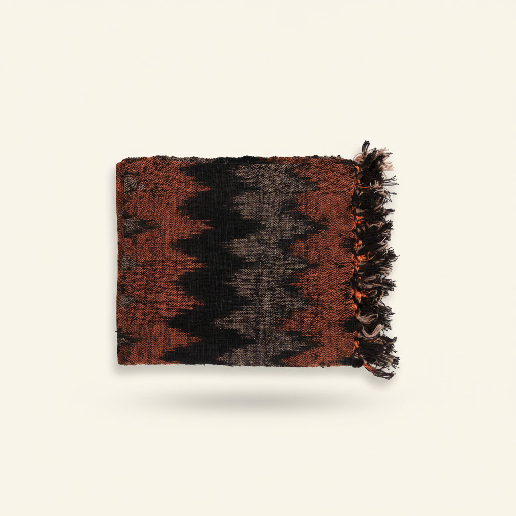 FAIR TRADE PLAID | ORANGE+BLACK