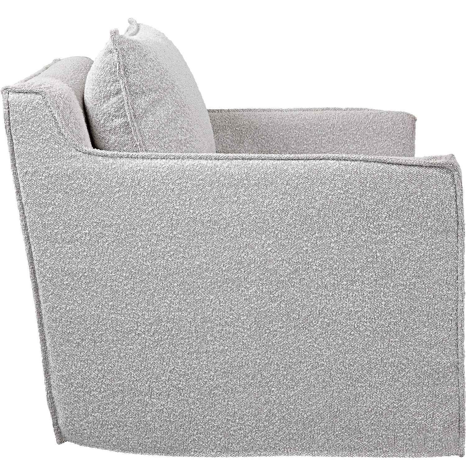 FONTANA IVORY-GREY BOUCLE SWIVEL CHAIR