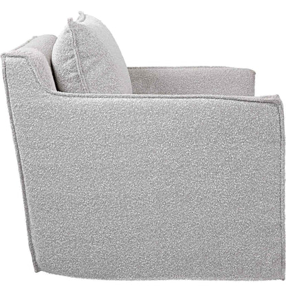 FONTANA IVORY-GREY BOUCLE SWIVEL CHAIR