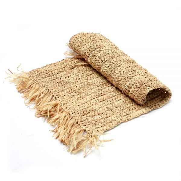 FRINGE RAFFIA TABLE RUNNER