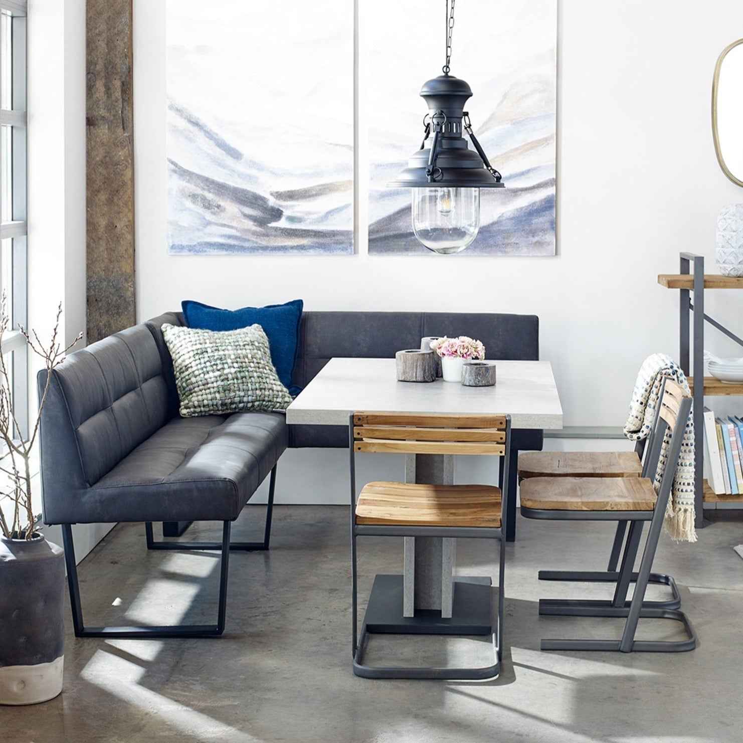 FULTON FAUX CEMENT DINING TABLE