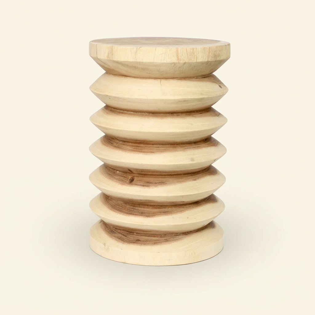 GALAPAGOS SIDE TABLE + STOOL | NATURAL